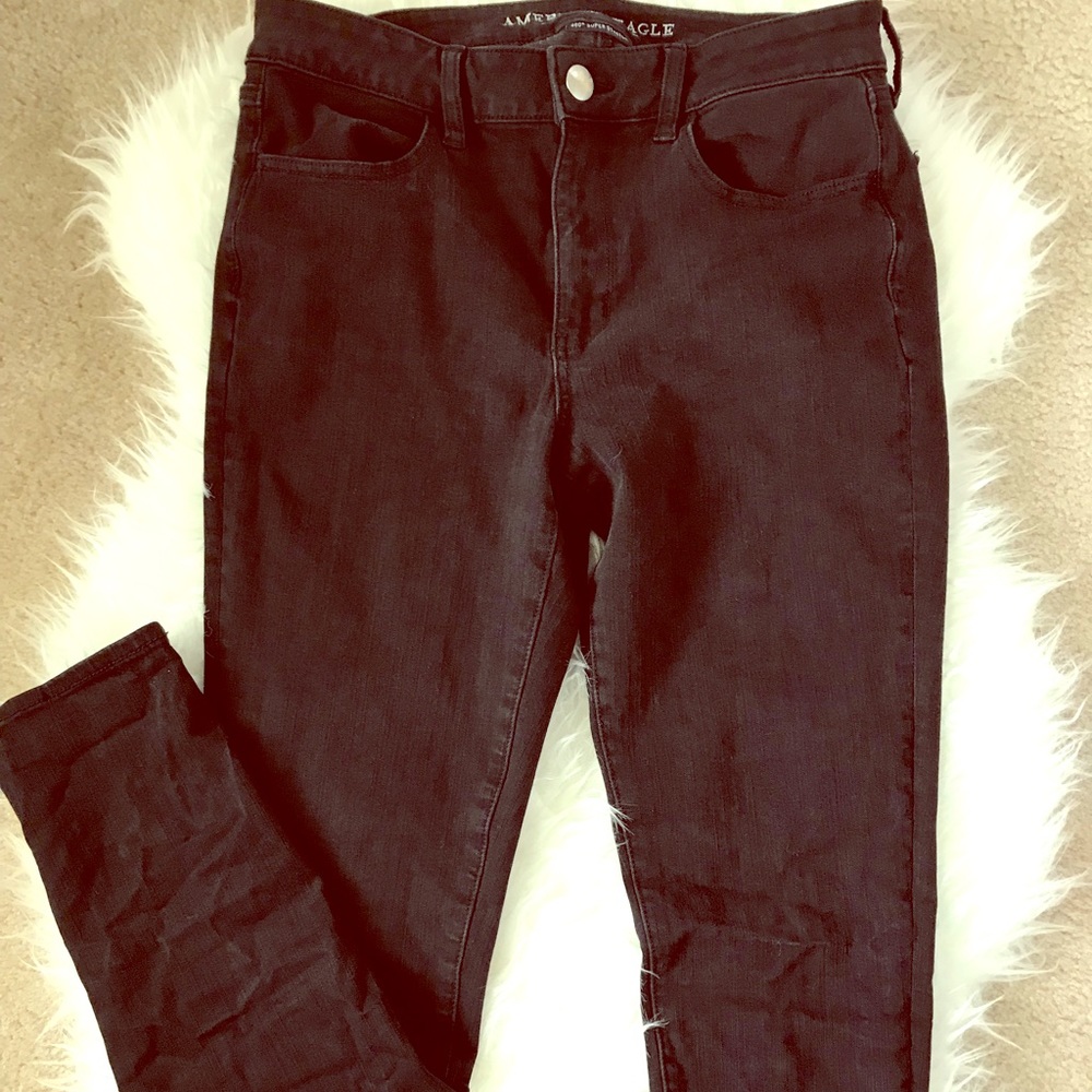 American Eagle Black HI-rise jegging